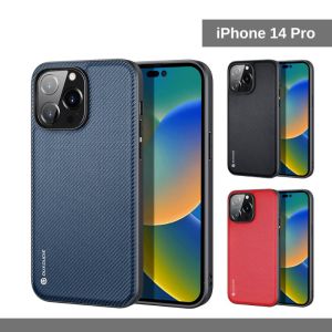 DUX Fabric Leather Case for iPhone 14 Pro Max 14 Plus / 13 Mini 12 11 SE 7 8 FINO Shockproof Cover Casing