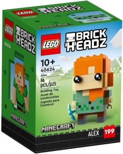 (BrickBang) 40624 40626 LEGO BrickHeadz Minecraft Alex Zombie