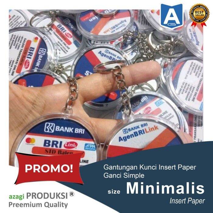 GANTUNGAN KUNCI Ganci AKRILIK INSERT PAPER BULAT 2 Sisi Custom - Sama ...