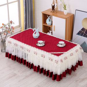 Modern Simple Lace Fabric Rectangular Tablecloth Home Italian Velvet Coffee Table Cloth