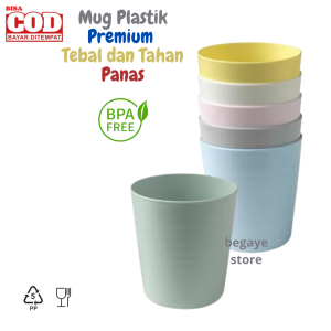 Mug Gelas Plastik Anak Premium Bebas BPA Foodgrade Aman dan Tebal