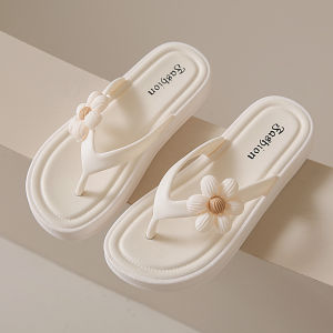 [Free Shipping] Roman-Style Floral Flip-Flops For Women Summer Outdoor Fashion Wear-Resistant Non-Slip Flat-Soled Sandals Beach Shoes For Women