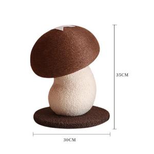 Mushroom Cat Scratching Board Elevated Sisal Durable and Shed-Free Cat Climbing Frame Post Cat Toy