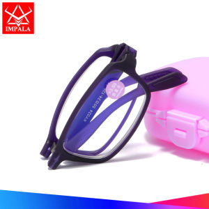IMPALA LH5016 Kính Đọc Sách Chống Ánh Sáng Xanh Có Thể Gập Lại Với Lớp + 100 ~ + 400 Kính Viễn Thị Kính Đọc Sách Di Động Với Hộp Đựng Kính