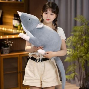 YAZHE สัตว์เมาส์ ของเล่นตุ๊กตารูปหนูจำลอง ตุ๊กตายัดไส้ หมอนรองนอน หมอน plushies หนูสัตว์ ตุ๊กตาหนู peluche คาวาอิ ตุ๊กตาผ้าหนู ของขวัญวันคริสต์มาส