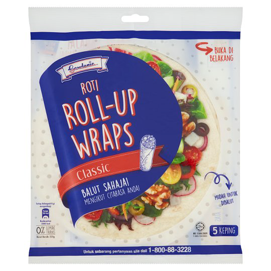 GARDENIA Roll Up Wraps Classic Wholemeal Garlic 225G | Lazada