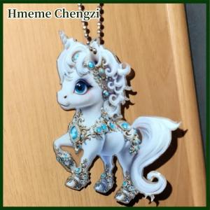 Hmeme Vintage Animal Horse Christmas Hanging Ornaments Acrylic Horse Decorations For Xmas Tree Home Decor Women Men