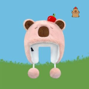 Aoduoyaya COD capybara หมวกเด็ก เด็กหมวกฤดูหนาว กันลมเย็นหลักฐานเด็กตุ๊กตาหมวก ลายน่ารัก นุ่มและฟู
