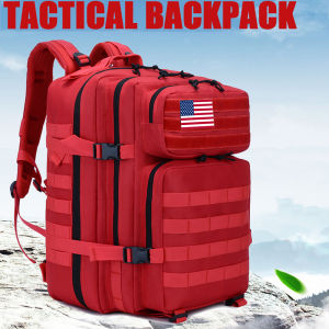 45L Military Molle Backpack Tactical Army Men Travel Waterproof Rucksack Tourist Bagpack Rain Cover Camping Bag