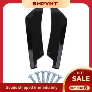 SHPYHT✨ 1 Pair Carbon Fiber Winglets Side Skirt Extension Universal Car Front Rear Bumper Strip Lip Spoiler Diffuser Splitter Scratch Protector