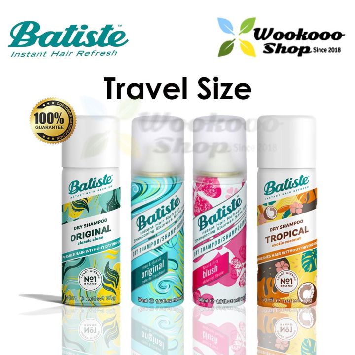 Batiste Dry Shampoo Brush Sakura / Original / Tropical 50ml (Travel Size) Can Ship to EAST