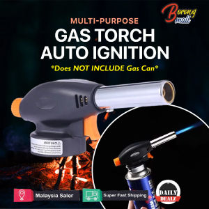 Butane Gas Blow Torch Adjustable Flame Gun Head Auto Ignition Gas Burner Flamethrower Multipurpose Lighter / Pemetik Api