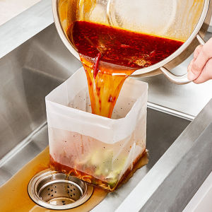 Kitchen sink garbage filter self-supporting sewer vegetable washing basin leftover vegetables dry wet separation drainage net filter bag