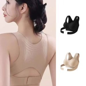COLORF Anti-sagging Seamless Push Up Bra Posture Corrector Cross Back Front Closure Bra Fashion Lingerie Underwear Women Lady