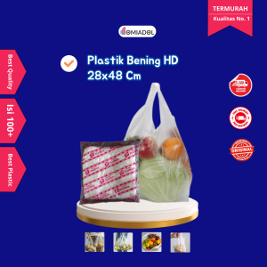 Kantong Kresek HD Bening Ukuran 24x42 dan 28x48 Cm - 400 Gr