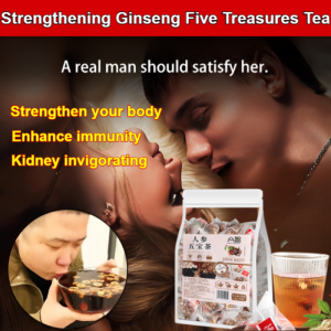 [BUY 1 FREE 1] Ginseng Five Treasures Tea/Ginseng Five Herbs Tea Bags/Rigorous selection Nourishing Tea Ginseng Five Treasures Tea Nourish blood Hydration  Five TreasureTea