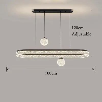 Modern Linear Acrylic Dining Room Pendant Light Water Ripple Dining Droplights Chandelier for Kitchen Bar Counter