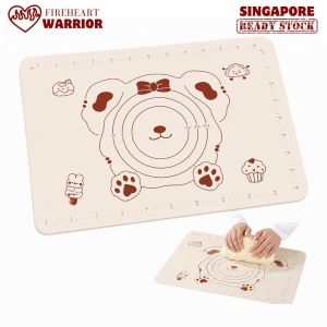 【Fireheart Warrior】 Cute Bear Silicone Baking Mat / Non-Stick Food-Grade Silicone Pastry Dough Rolling Mat