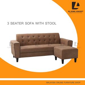 DL Home Concept DLL 3 Seater Sofa with Stool