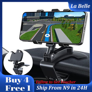 360 Dashboard Car Phone Holder 多功能汽车仪表盘手机支架 Rearview Mirror Adjustable Handphone Stand Smartphone Pemegang Fon Tempat Letak Telefon Kereta