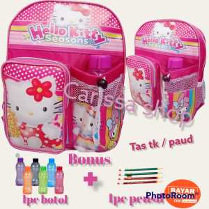 BISA COD / BAYAR DI TEMPAT / TAS KARAKTER / paud / TK / ANAK PEREMPUAN / BONUS BOTOL// KOTAK MAKAN / CARISSA SHOP