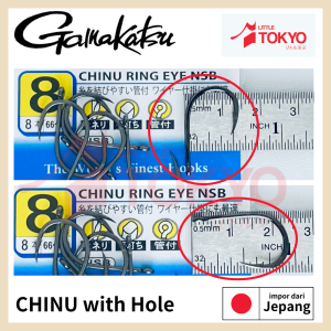 Mata Kail Pancing Gamakatsu CHINU RING EYE WITH HOLE Original Japan