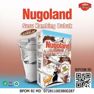 Susu Kambing Bubuk NUGOLAND Rasa Cokelat 200 Gram Ath-Thoifah Asli Bukan Etawa Goat Milk