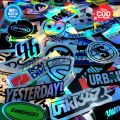 Sticker Distro Hologram Anti Air 25 pcs ( random ) Sticker Hologram Brand Distro Lokal indonesia TERMURAH. 