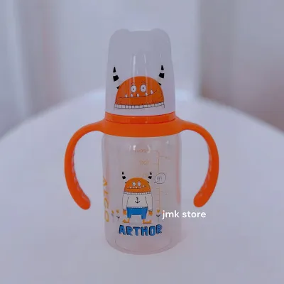 Botol susu bayi 120ml dan 240ml monster PP 5 dengan dot bulat elastik unik lucu