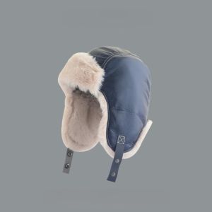JPTD Windproof Ear Protective Hat Solid Color Leather Winter Pilot Hat Trendy Ski Warm Faux Fur Hats