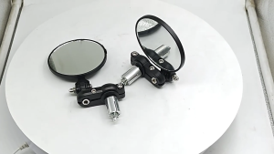 Adjustable Round Folding Handlebar End Mirrors Compact Folding Round Motorcycle Rearview Mirrors for Motorbike Handlebar