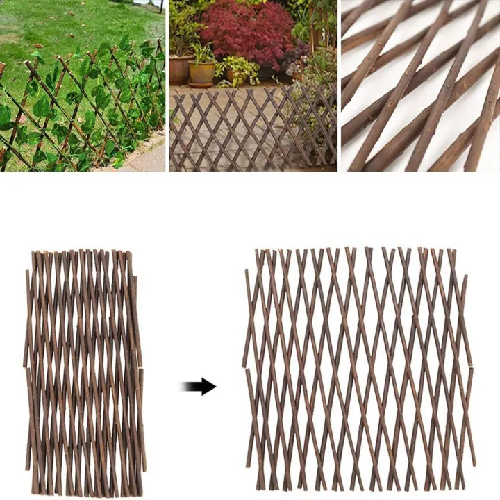 J9YXDU รั้วไม้หลิวตกแต่งยืดหดได้