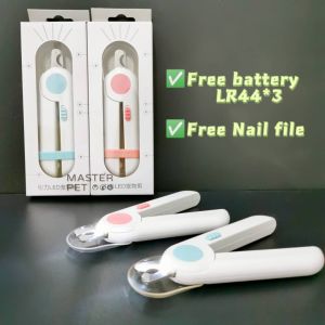 Stainless steel pet nail cutter grooming dog cat rabbit Claw care Pemotong kuku kucing arnab LED