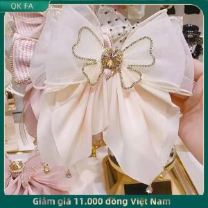 QK FA ✨ Hàn Quốc Phong Cách Ngọt Ngào Thời Trang Cô Gái Công Chúa Tóc Clip Rhinestone Lớn Bow Kẹp Tóc Cho Phụ Nữ Mũ Nón Mùa Xuân Clip Tóc Phụ Kiện