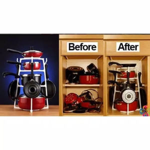 Promo rak panci holder organizer cookware teflon wajan susun lid dapur Modern