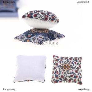 [COD] Laogeliang 2pcs 1 12 Dollhouse thu nhỏ đồ nội thất Đồ chơi dễ thương Bohemian gối đệm cho Ghế sofa giường phụ kiện