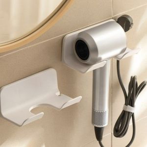 Hair Dryer Holder Wall Dryer Cradle Straightener Stand Hairdryer Organizer Box Toilet Blower Holder Shelf Bathroom Accessories