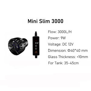 GREATLH ZKSJSlim Touch ControlFreshwater Saltwater 5/9W DC Aquarium Wavemaker Circulation Pump for Small Nano Coral Reef Fish Tank