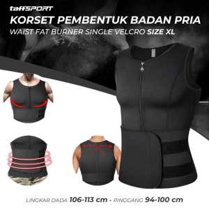COD TaffSPORT Korset Pembentuk Badan Pria Shaper Corset Vest Single Velcro MWL10 / korset untuk pria perut buncit terapi pinggang punggung bungkuk olahraga pria / korset angkat berat pengecil perut buncit pembakar lemak angkat berat terbaik murah viral