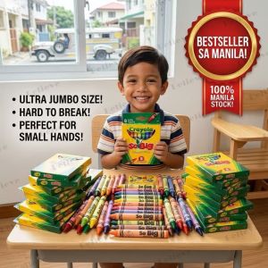 BELIEVE Crayola Big Thick Crayons Jumbo Coloring Crayons for Kids Easy Grip Non Toxic Washable 8 Colors School Supplies Preschool Toddler Art Supplies Educational Toys Gift for Kids Back to School