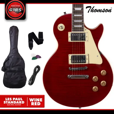 Thomson Les Paul Standard Electric Guitar with Free Accessories (Wine Red)