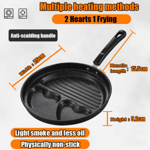 4 Hole Egg Pan Non Stick Frying Pan Pancake Burger Steak Breakfast Cooker Square Kitchen Cookware