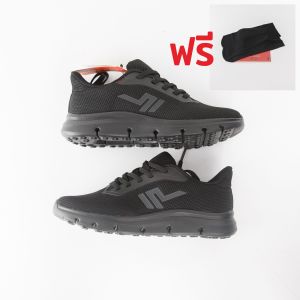 รองเท้าผ้าใบผู้หญิงใช้วิ่งใช้ทำงาน Baoji BJW1154 เบาสบายระบายอากาศ[ฟรี1ถุงเท้าเลือกได้]ย้ำฟรีถุงเท้า