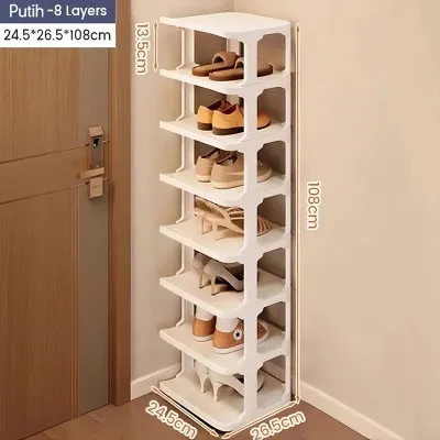 ✯BISA COD✯ Rak Sepatu Susun Tempat Sepatu dan Sandal Sepatu 4/5/6/7/8/9 Susun Plastik Shoe Organizer