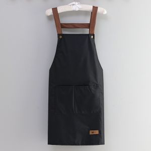 Canvas Waterproof Oil-proof with Pocket Apron Kitchen Cooking Coffee Shop Barber Working BBQ Apron