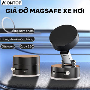 Giá Đỡ Điện Thoại Magsafe Trên Ô Tô Mặt Đáy Hít Chân Không Sử Dụng Đa Chức Năng Đa Dụng Xoay 360 Độ Tiện Lợi