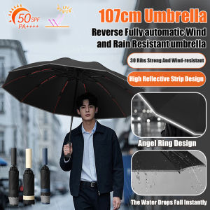 Fullautomatic reverse umbrella UV black rubber rain and sunny dualuse umbrella