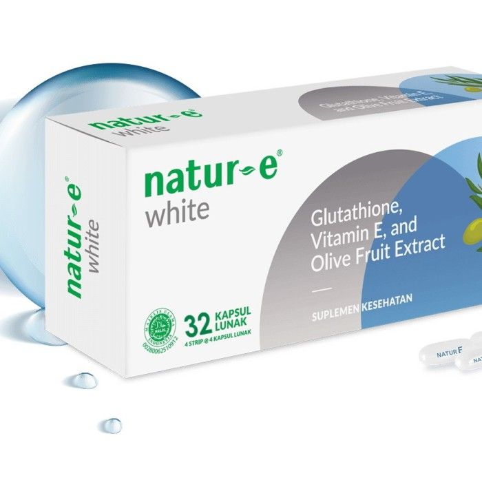 natur e glutathione Natur-E White Glutathione Capsule 32's { KAPSUL PUTIH BIRU }