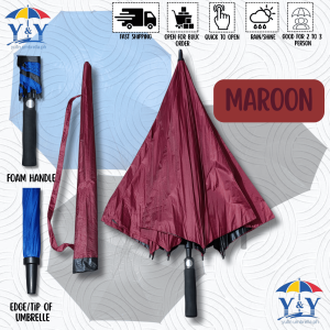 OH 30inches Single Canopy Umbrella Black UV Coated Foam Handle with Sling Pouch