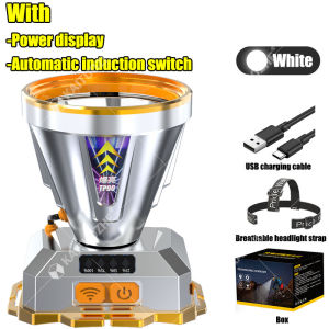 Ai smart switch Germany Flashlight Led Headlamp Usb Rechargeable 9999000W High Power 1s Super long-range 9999m 100% Water Proof Head Flashlight Multifunctional For Outdoor Camping Fishing